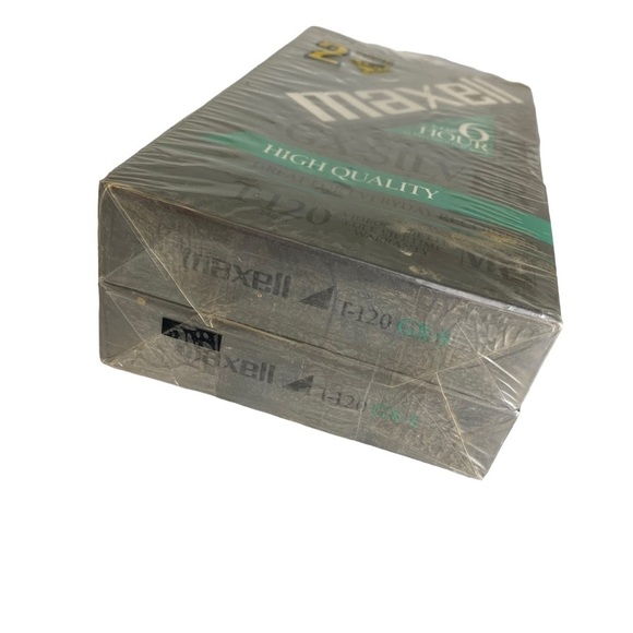 Maxwell NEW 2‎ Pack VHS T-120 GX-Silver 6 Hour High Quality Video Tapes Sealed - Picture 5 of 7